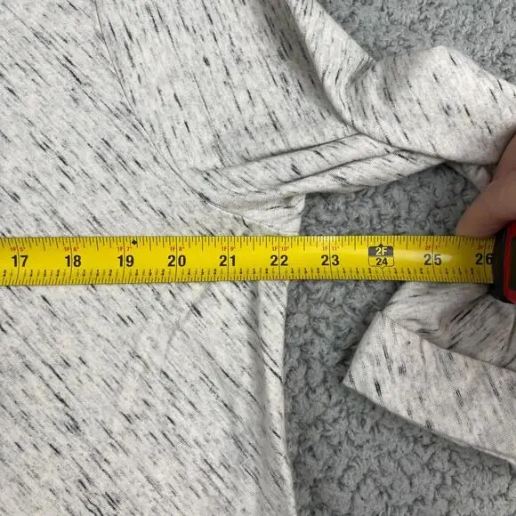 J Jill Space Dyed Tunic Top Womens Large V-Neck Cuffed 3/4 Sleeve Gray - Picture 4 of 7